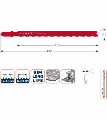ROTEC Decoupeerzagen DC730 /  (VPE 5 stuks) per 1