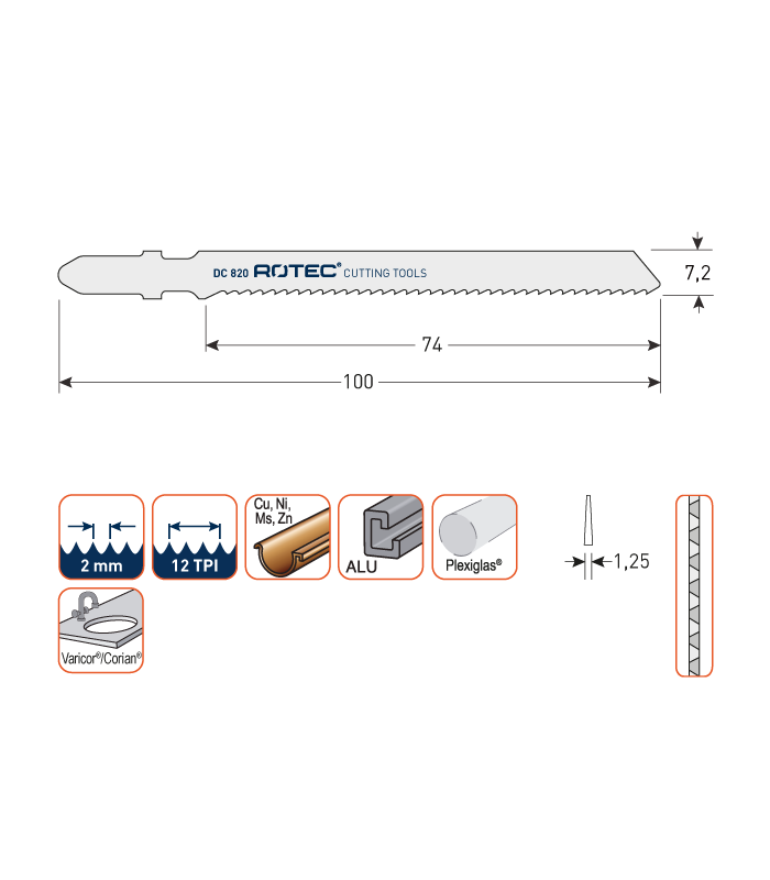 ROTEC Decoupeerzagen DC820 / T101A (VPE 5...