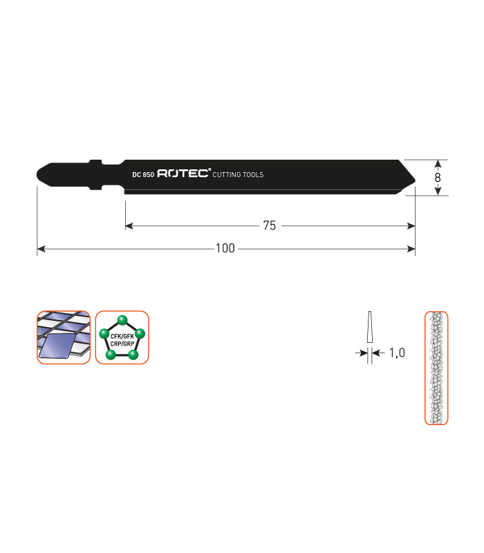 ROTEC Decoupeerzagen DC850 / ~ T130 Riff (VPE 3...