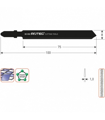 ROTEC Decoupeerzagen DC850 / ~ T130 Riff (VPE 3 stuks) per 1