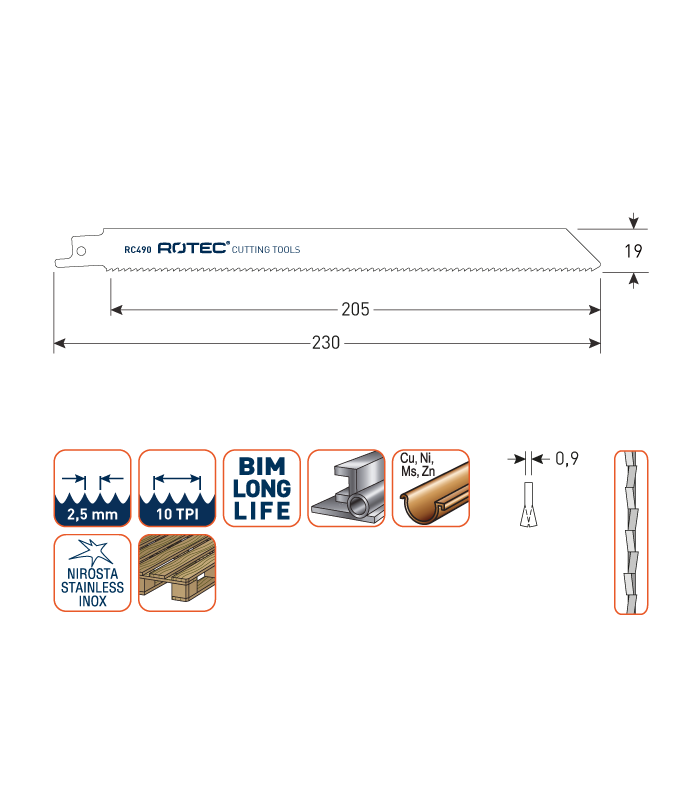 ROTEC Reciprozagen RC490 / 1122HF (VPE 5 stuks)...