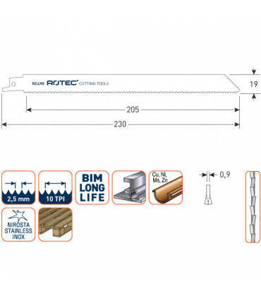 ROTEC Reciprozagen RC490 / 1122HF (VPE 5 stuks) per 1