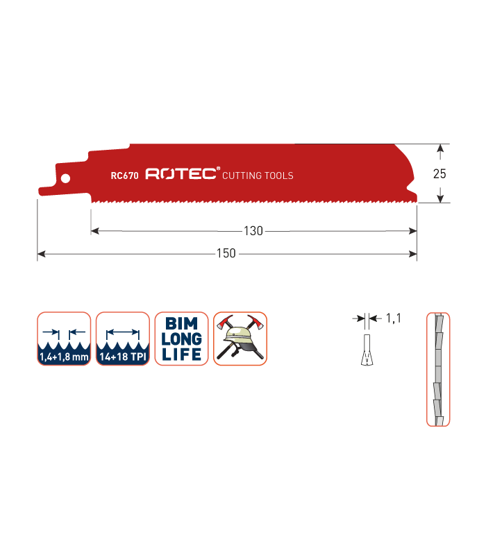 ROTEC Reciprozagen RC670 / 926BEF (VPE 5 stuks)...
