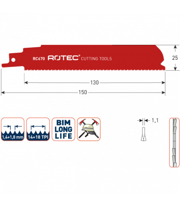 ROTEC Reciprozagen RC670 / 926BEF (VPE 5 stuks) per 1