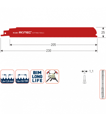ROTEC Reciprozagen RC680 / 1126BEF (VPE 5 stuks) per 1