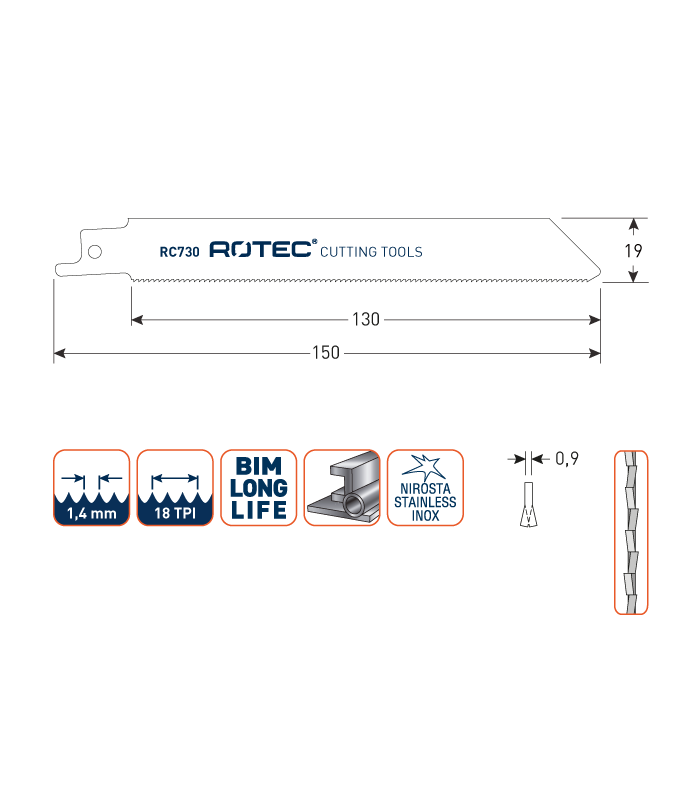 ROTEC Reciprozagen RC730 / 922EF (VPE 25 stuks)...