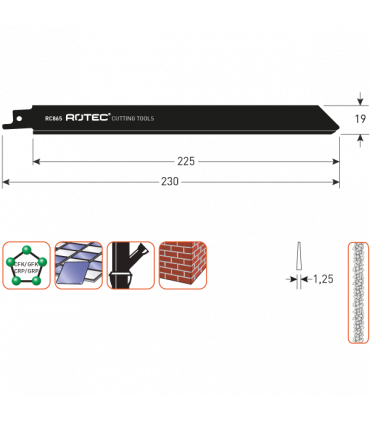 ROTEC Reciprozagen RC865 / 1130Riff (VPE 1 stuks) per 1