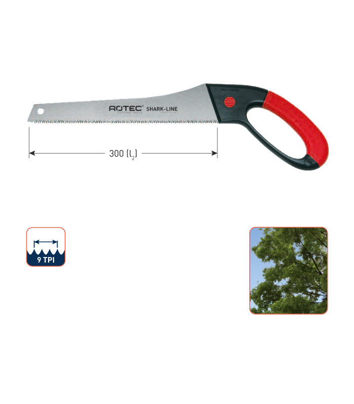 ROTEC Tuinzaag Shark-Line SL4 werklengte-300/...