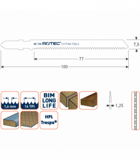 ROTEC Decoupeerzagen DC130/25 / T101AIF (VPE 25 stuks) per 1 2