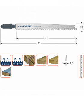 ROTEC Decoupeerzagen DC140/25 / T234X (VPE 25 stuks) per 1 2