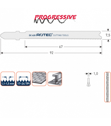 ROTEC Decoupeerzagen DC620 / T118A     (VPE 5 stuks) per 1