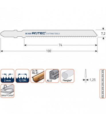 ROTEC Decoupeerzagen DC820 / T101A (VPE 5 stuks) per 1