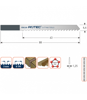 ROTEC Decoupeerzagen FEIN FDC220 /  (VPE 5 stuks) per 1