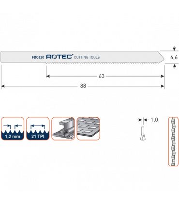 ROTEC Decoupeerzagen FEIN FDC620 /  (VPE 5 stuks) per 1