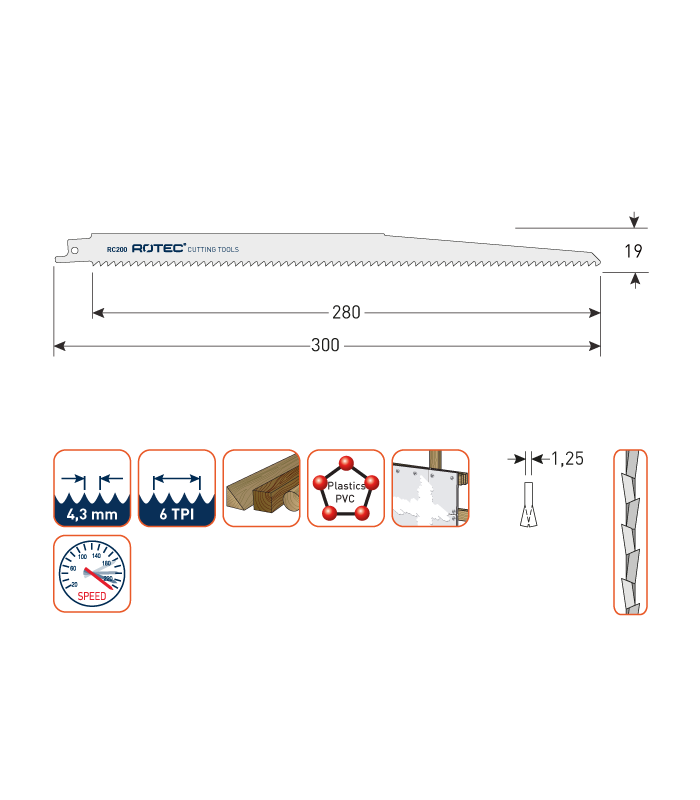 ROTEC Reciprozagen RC200 / S1344DF (VPE 5...