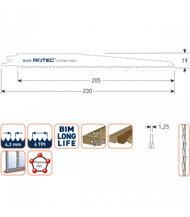 ROTEC Reciprozagen RC270 / 1111DF (VPE 5 stuks) per 1