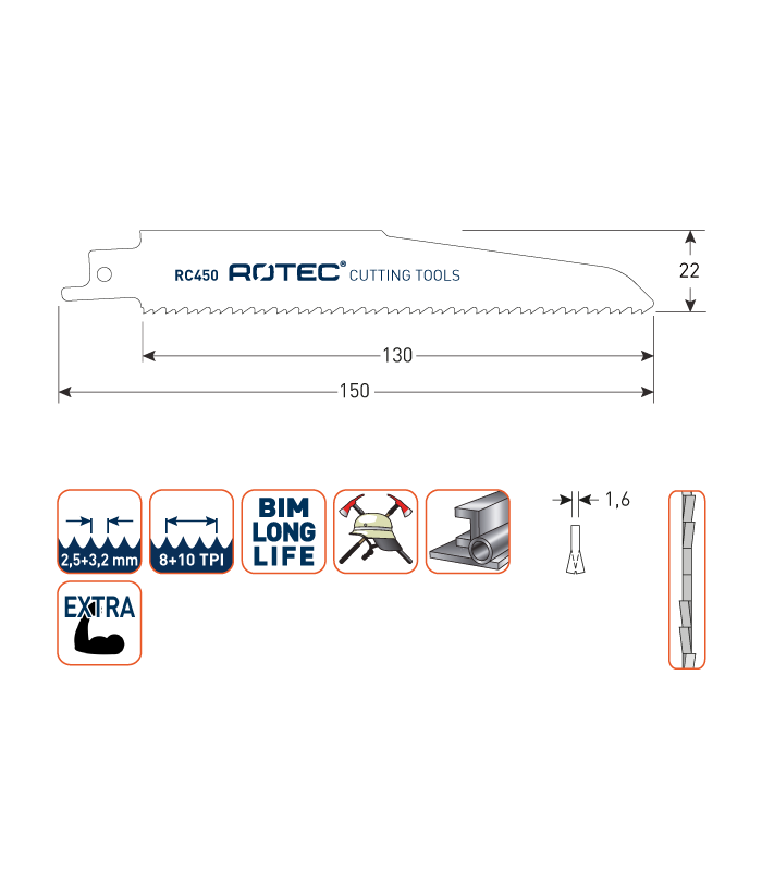 ROTEC Reciprozagen RC450 / 920CF (VPE 5 stuks)...