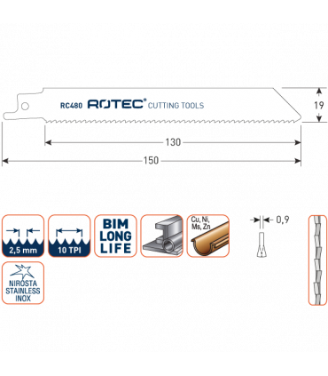 ROTEC Reciprozagen RC480 / 922HF (VPE 5 stuks) per 1
