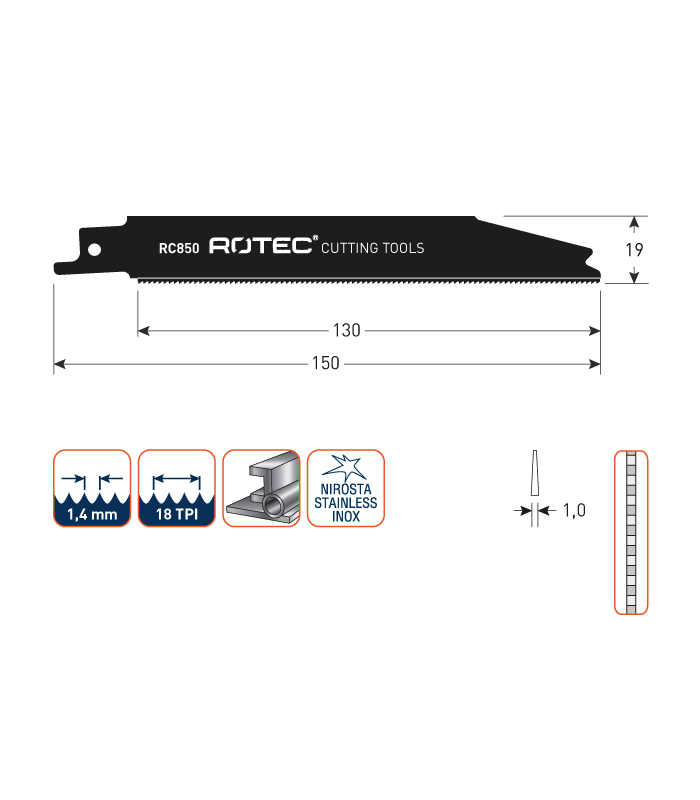 ROTEC Reciprozagen RC850 / 922EHM (VPE 3 stuks)...