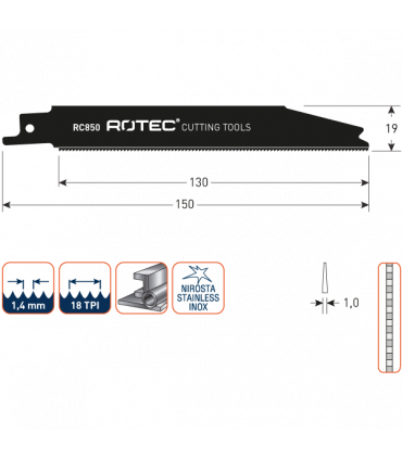 ROTEC Reciprozagen RC850 / 922EHM (VPE 3 stuks) per 1