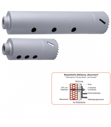 ROTEC Verlengde gatzaag-Bi 51x100mm 4-6tpi incl.boor +6kt adapter per 0