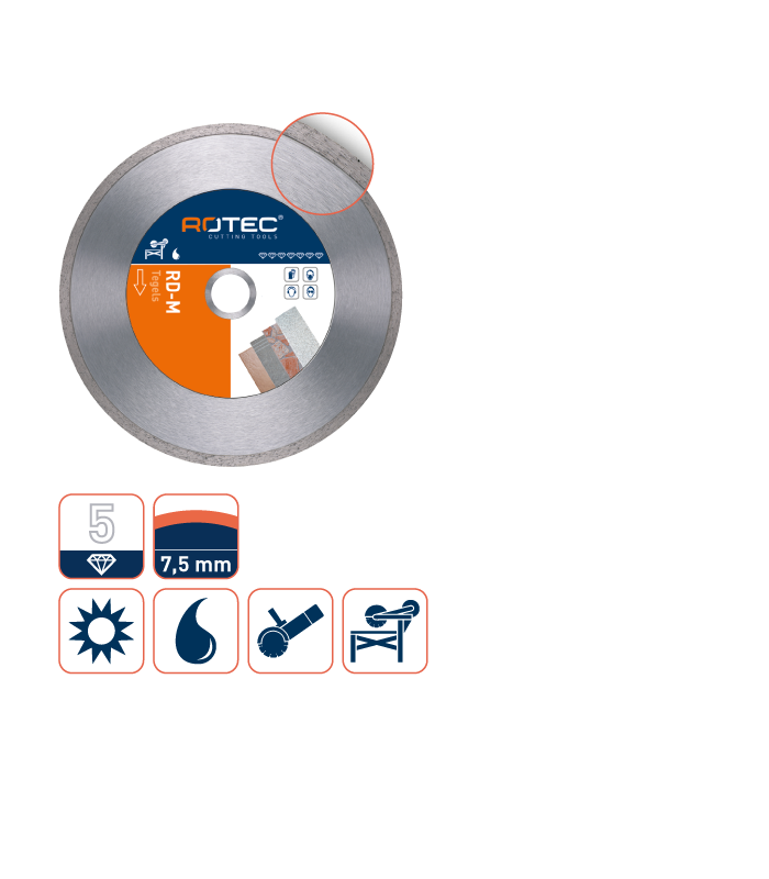 ROTEC Diamantzaag Tegel /RD-M 150/22,23 per 0