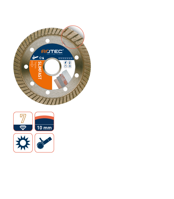 ROTEC Diamantzaag Slimfast 115/22,23 per 0
