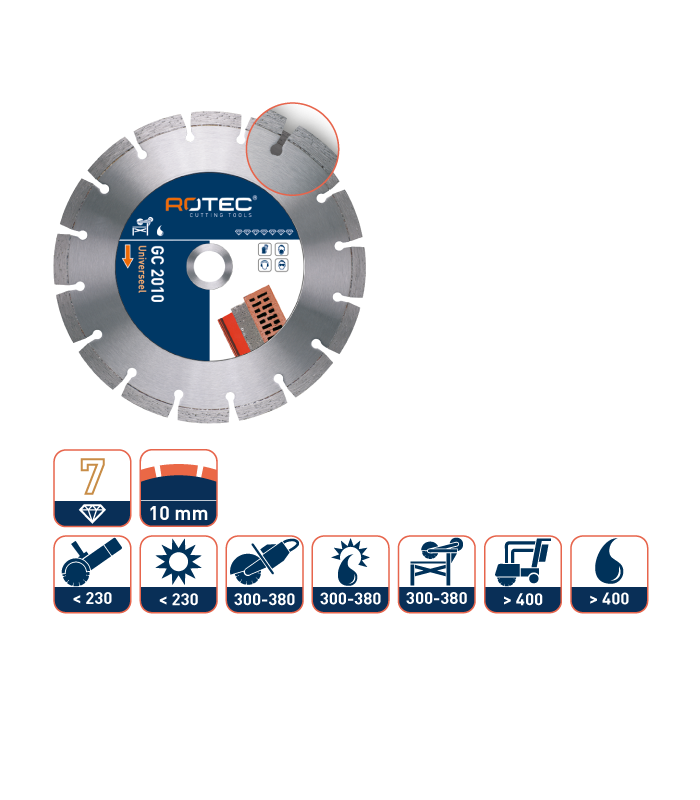 ROTEC Diamantzaag GC2010 350/20,0 per 0