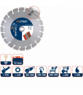 ROTEC Diamantzaag Toplaser-P 350/25,4 per 0