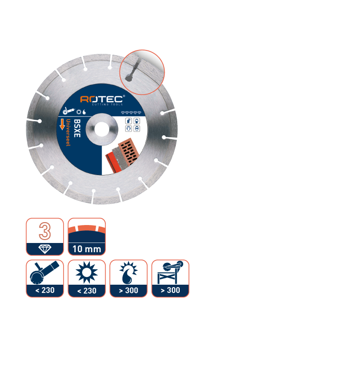 ROTEC Diamantzaag BSXE 300/20,0 per 0