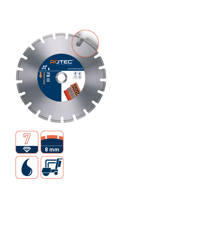 ROTEC Diamantzaag FB III 400/25,4 per 0