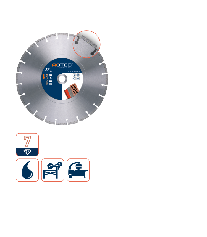 ROTEC Diamantzaag BM II K 760/25,4 per 0