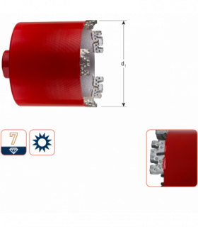 Dozenboor M-segm. DROOG82x60xM16x2 (5) 24x3,5x9 per 0