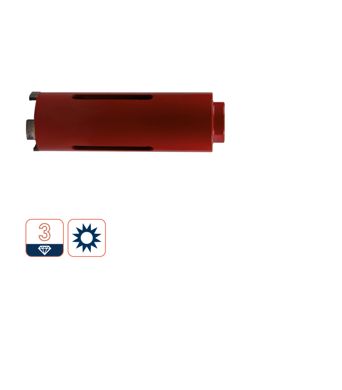 Diamantboor DROOG    52mm M16 aansl. per 0