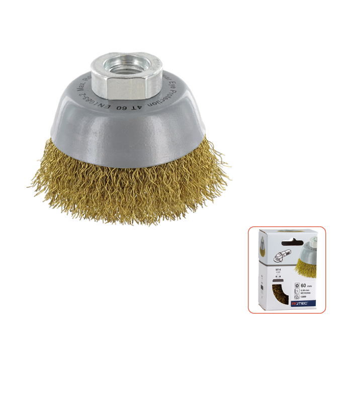 Komborstel M1460x0,3 mm gegolfd messingdraad per 1