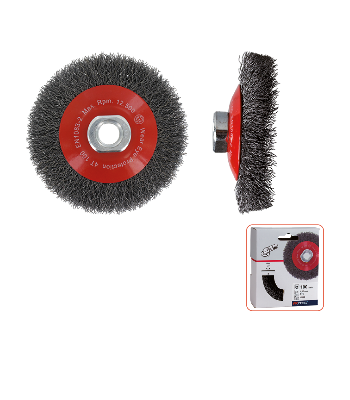 Kegelborstel M14100x0,30 mm gegolfd staaldraad...