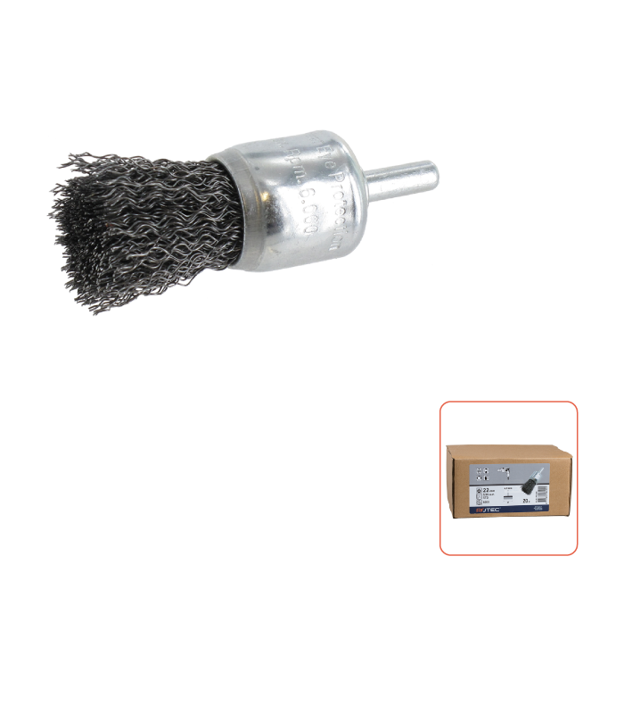 Penseelborstel sch 6mm22x0,30 x 25 mm gegolfd...