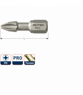 PRO Insertbit PH 2 L-25mm C 6,3 Torsion BASIC per 1