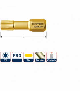 PRO Insertbit T 20 L-25mm C 6,3 Torsion Konisch TIN per 1