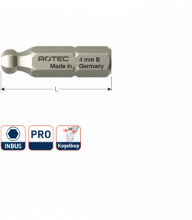 PRO Insertbit inbus SW6,0 L-25mm C 6,3 Kogelkop BASIC per 1
