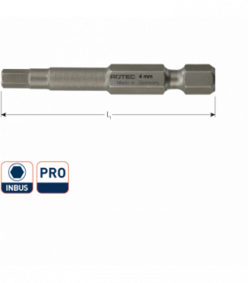 PRO Insertbit inbus SW5,0 L-50mm E 6,3 BASIC per 1