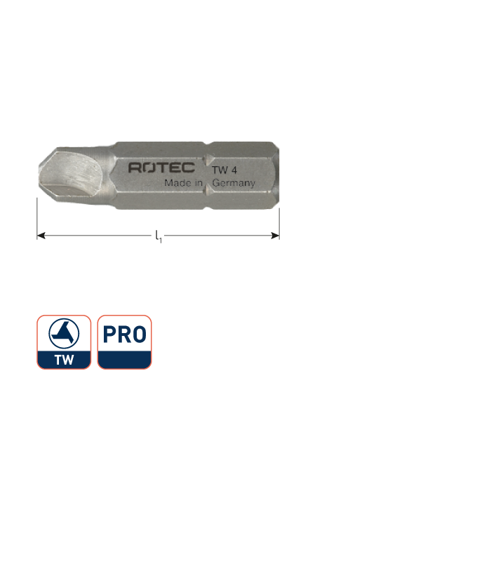 PRO Insertbit TW6 L- 25mm C 6,3 BASIC per 1