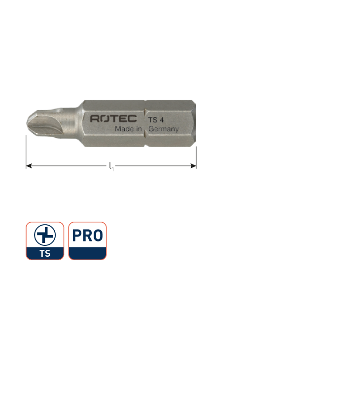 PRO Insertbit TS2 L- 25mm C 6,3 BASIC per 1