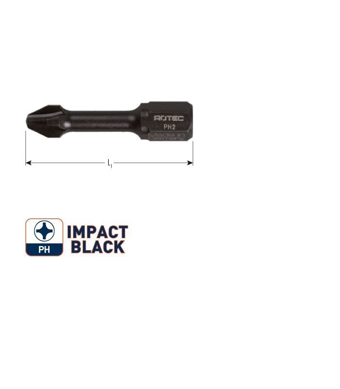 IMPACT insertbit PH 1 L-30mm C 6,3  BASIC per 1