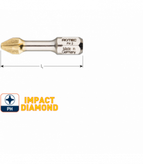 IMPACT insertbit PH 1 L-30mm C 6,3  DIAMOND per 1