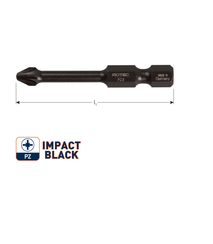 IMPACT insertbit PZ 2 L-50mm E 6,3  BASIC per 1