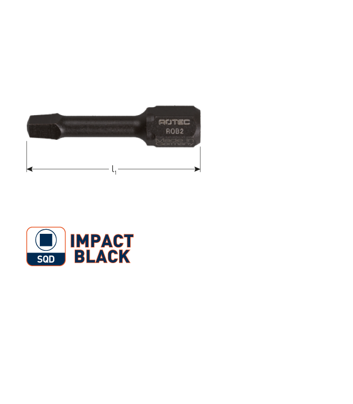 IMPACT insertbit SQD 2 L-30mm C 6,3  BASIC per 1