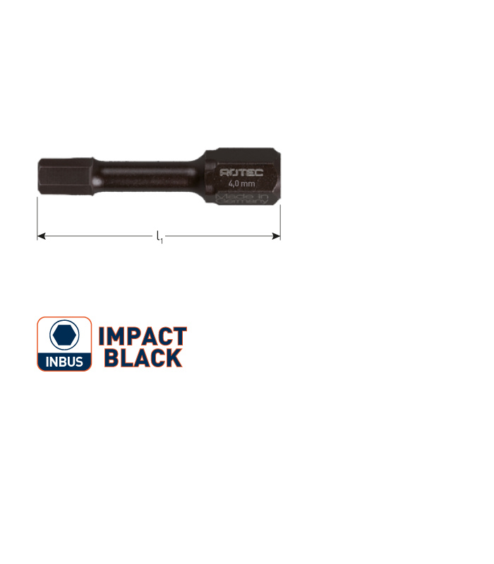 IMPACT insertbit inbus 3,0 L-30mm C 6,3  BASIC...