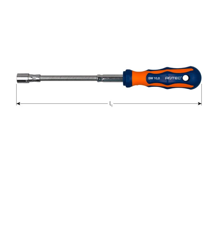 Dopschroevendraaier 2K flexibele-schacht  7,0...