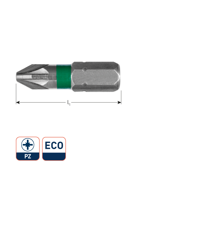 1/4 insertbit PZ3 L-25 mm VPE 25 stuks per 1